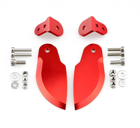 CNC Aluminum Turn Fins Set 35mm x 90mm RED for Large Size RC Boat