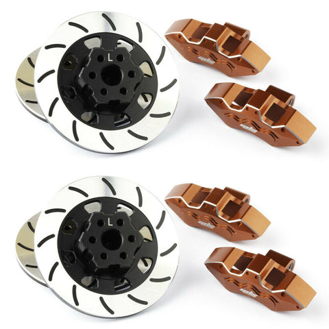 GDS Racing Aluminum Wheel Hex Hub Brake Disc and Red Caliper for Traxxas UDR