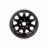 4PCs Black &Silver Rivets 2.2" Alloy Beadlock Wheel Rim Set for 1/10 RC Crawlers