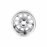 4PCs Silver&Black 2.2" Alloy Beadlock Wheel Rim Set for 1/10 RC Crawler THK 1.4