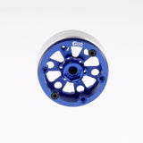 GDS Racing Four 1.9" Blue Alloy Beadlock Wheel Rim Wide 1" for RC Model #094BL