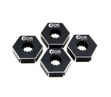 GDS Racing Extend Wheels Hex Hubs Black for Traxxas X-MAXX 1/5 RC Truck (4pc)