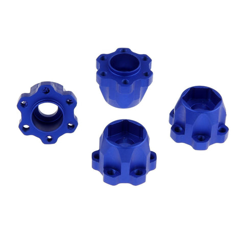 12mm Hex Hubs Set, 17mm Height, Blue for GDS Racing 1.9" and 2.2" Alloy Wheels