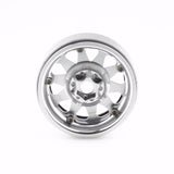 4PCs Black &Silver Rivets 2.2" Alloy Beadlock Wheel Rim Set for 1/10 RC Crawlers