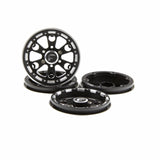 GDS Racing Four 1.9" Black Alloy Beadlock Wheel Rim Wide 1" for RC Model #094BK