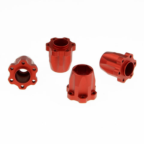 12mm Hex Hubs Set, 23mm Height, Red for GDS Racing 1.9" and 2.2" Alloy Wheels