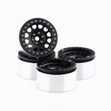 4PCs Black&Rivets 2.2" Alloy Beadlock Wheel Rim Set for 1/10 RC Crawler THK 1.4