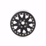 4PCs Black &Silver Rivets 2.2" Alloy Beadlock Wheel Rim Set for 1/10 RC Crawlers
