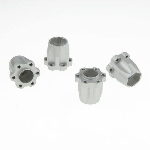 12mm Hex Hubs Set, 23mm Height, Silver for GDS Racing 1.9" and 2.2" Alloy Wheels