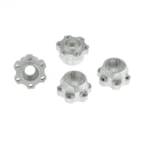 12mm Hex Hubs Set Silver for GDS Racing 1.9" and 2.2" Alloy Wheels 14mm Height