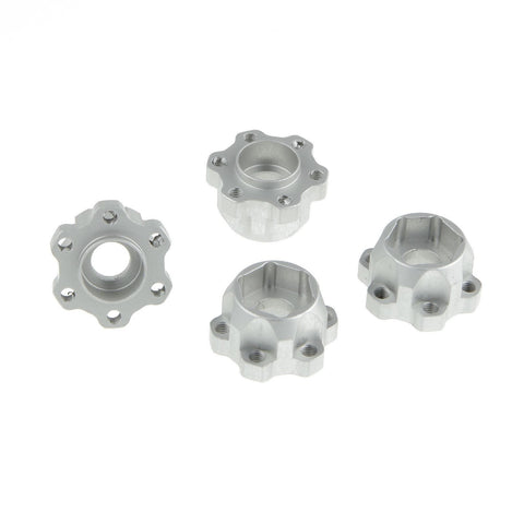 12mm Hex Hubs Set Silver for GDS Racing 1.9" and 2.2" Alloy Wheels 14mm Height