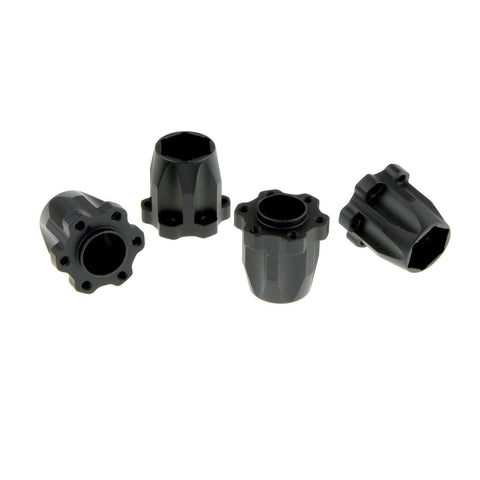 12mm Hex Hubs Set, 23mm Height, Black for GDS Racing 1.9" and 2.2" Alloy Wheels