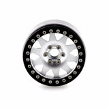4PCs Black &Silver Rivets 2.2" Alloy Beadlock Wheel Rim Set for 1/10 RC Crawlers