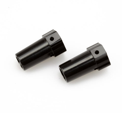 Aluminum Rear Knuckle Arm/Axle Lockouts Black 2pc 1/10 RC Crawler Axial SCX10