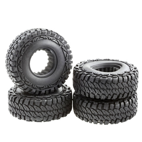 Rubber Tires 1.9" x 1.6" x 4.4" OD 114mm w/ Foam for 1.9" Wheel RC Crawler 4pcs
